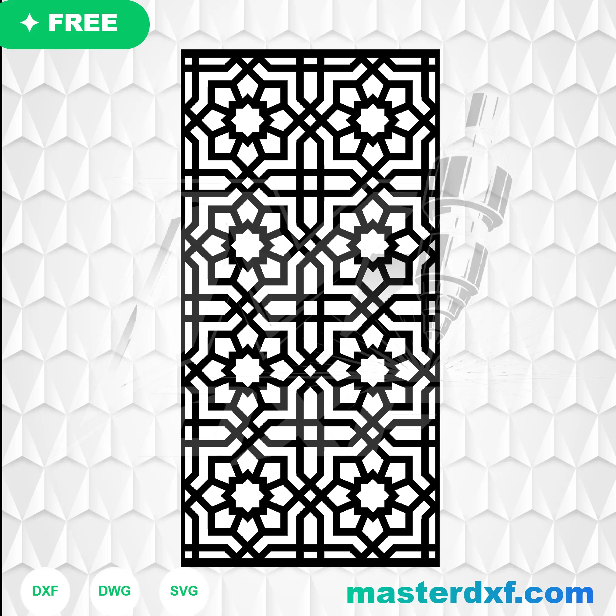 Traditional Islamic Geometry DXF – CNC Panel Art DXF File